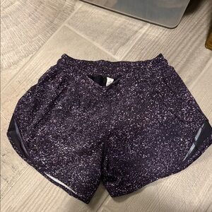 Lululemon Athletica Black and White Speckled Athletic Shorts